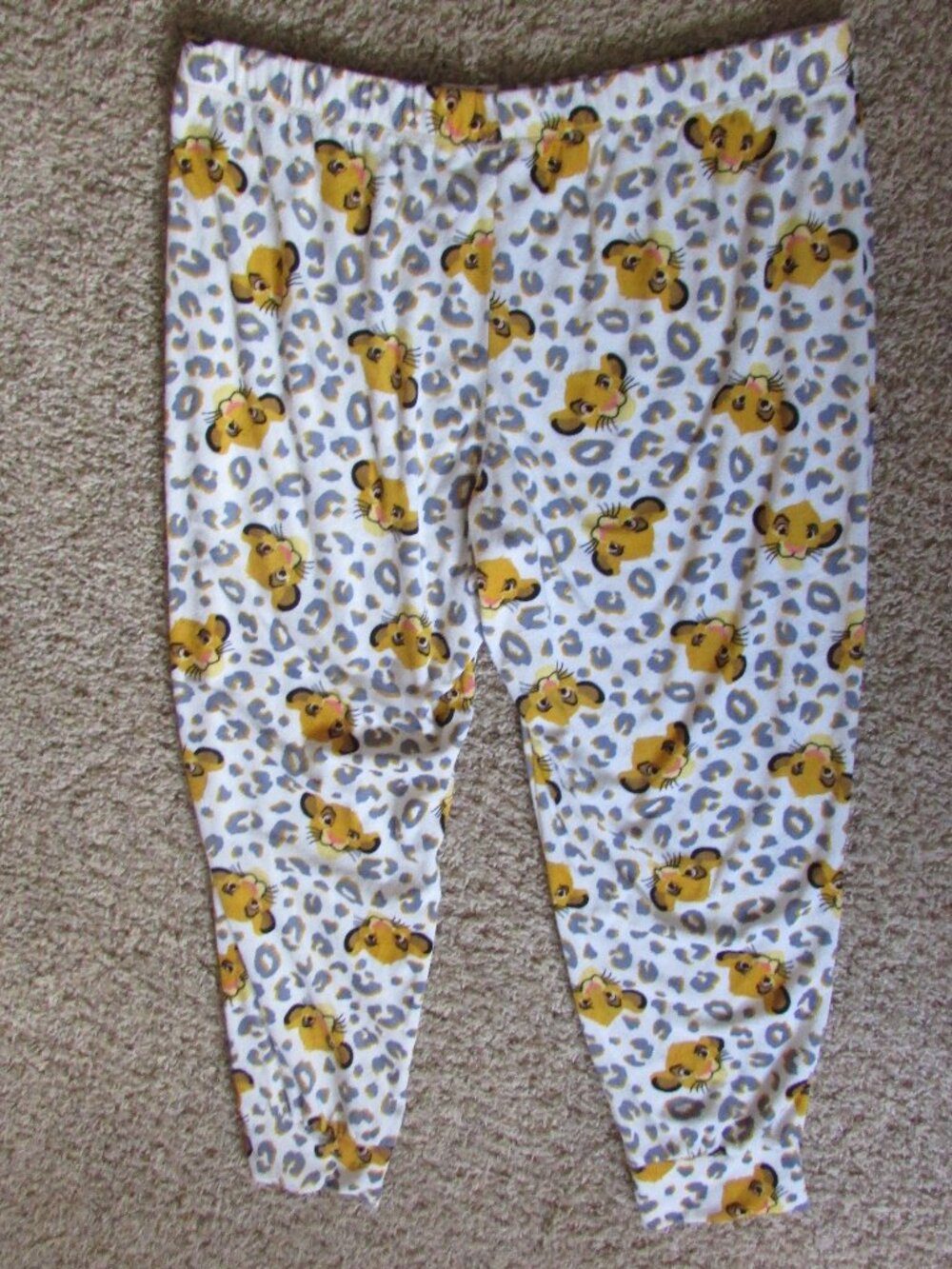 NWOT Disney Simba Lion King Velour 2X 18/20W Lounge Pajama Pants Pull On Soft